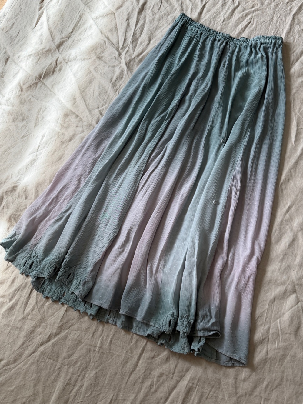 Vintage Fairycore blue and lilac maxi skirt small medium - Picture 6 of 15